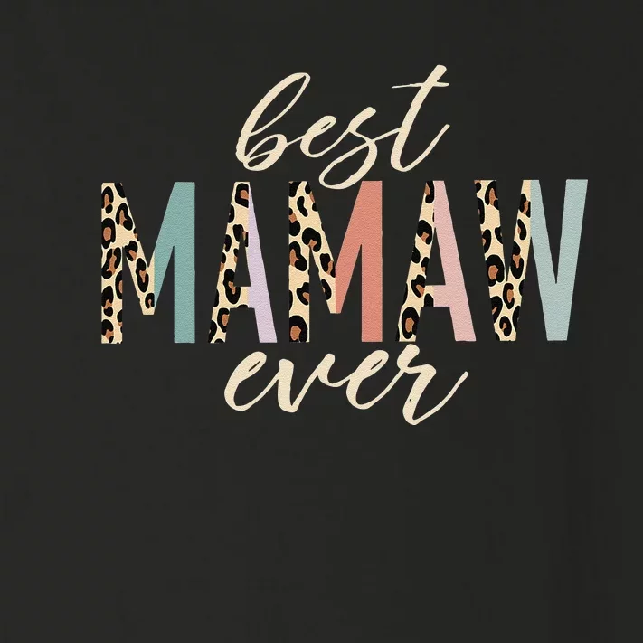 Best Mawmaw Ever Leopard Mawmaw Funny Mothers Day Toddler Long Sleeve Shirt