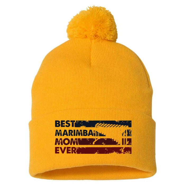 Best Mom Ever Mother Vintage Marimba Pom Pom 12in Knit Beanie