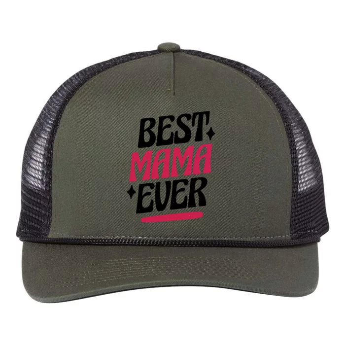 Best MAMA Ever Retro Rope Trucker Hat Cap