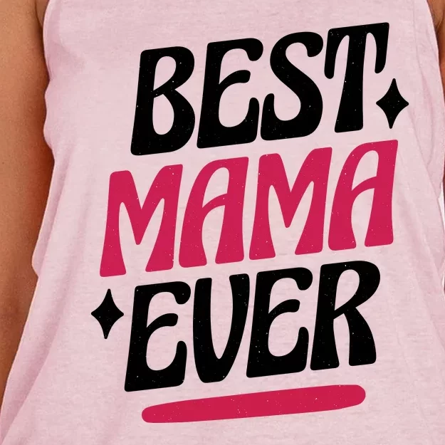 Best MAMA Ever Women's Knotted Racerback Tank