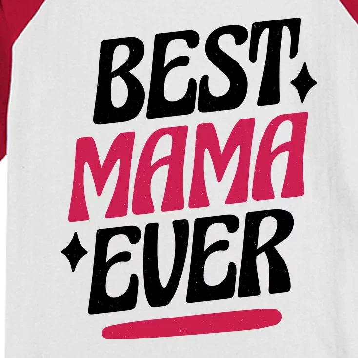 Best MAMA Ever Kids Colorblock Raglan Jersey