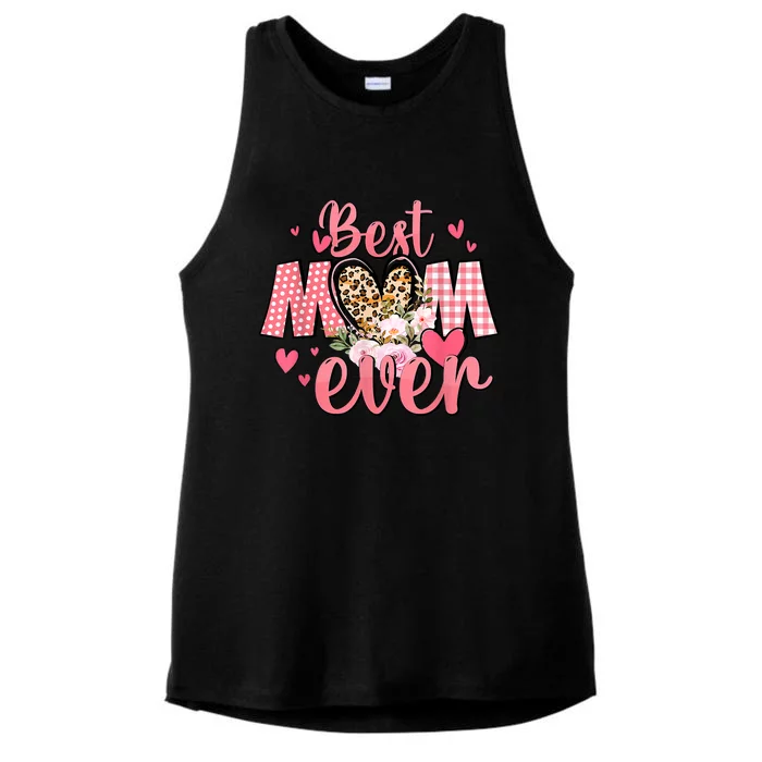 Best Mom Ever Happy Mothers Day Ladies Tri-Blend Wicking Tank