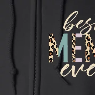 Best Meme Ever Gifts Leopard Print Mothers Day Full Zip Hoodie