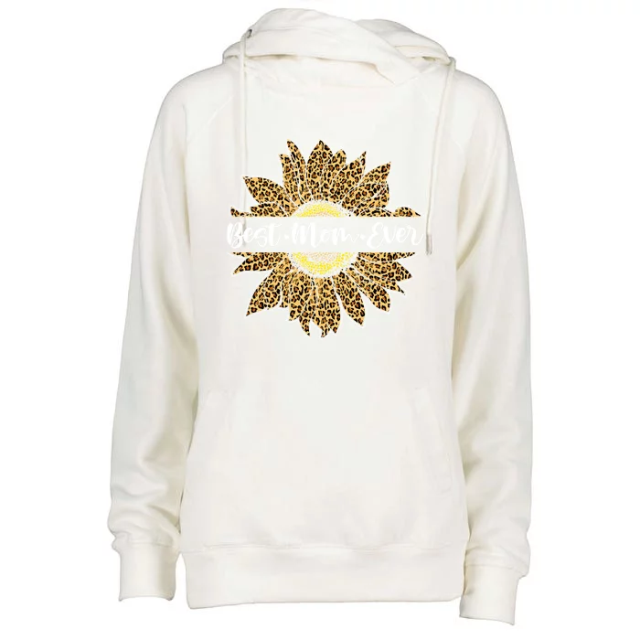 Best Mom Ever Cute Sunflower For Mom Mothers Day Gift Womens Funnel Neck Pullover Hood