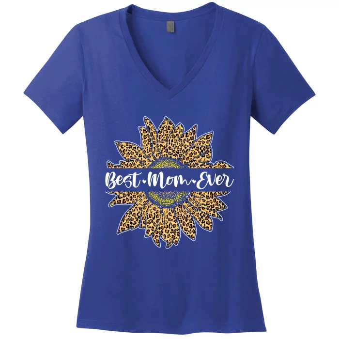 Best Mom Ever Cute Sunflower For Mom Mothers Day Gift Women's V-Neck T-Shirt