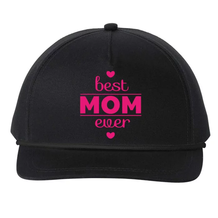 Best Mom Ever Heart Gift Snapback Five-Panel Rope Hat