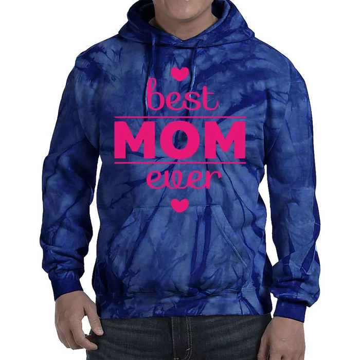 Best Mom Ever Heart Gift Tie Dye Hoodie