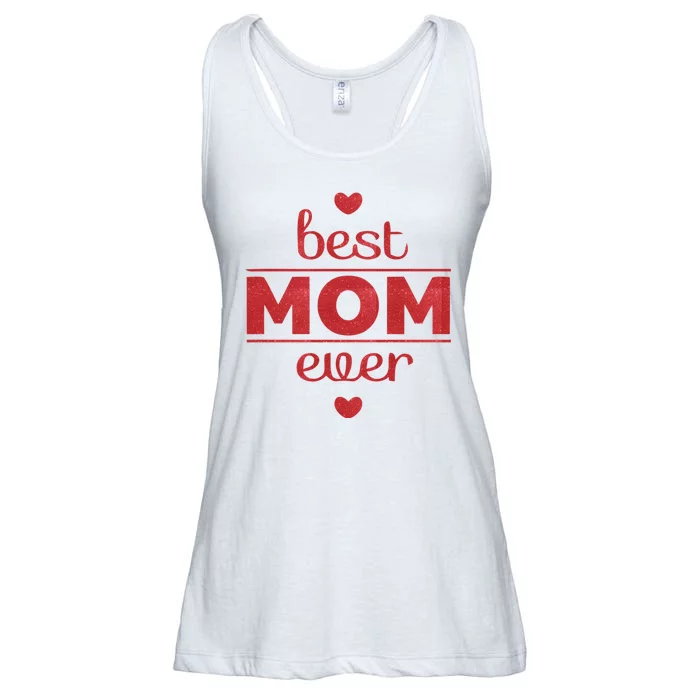 Best Mom Ever Heart Gift Ladies Essential Flowy Tank