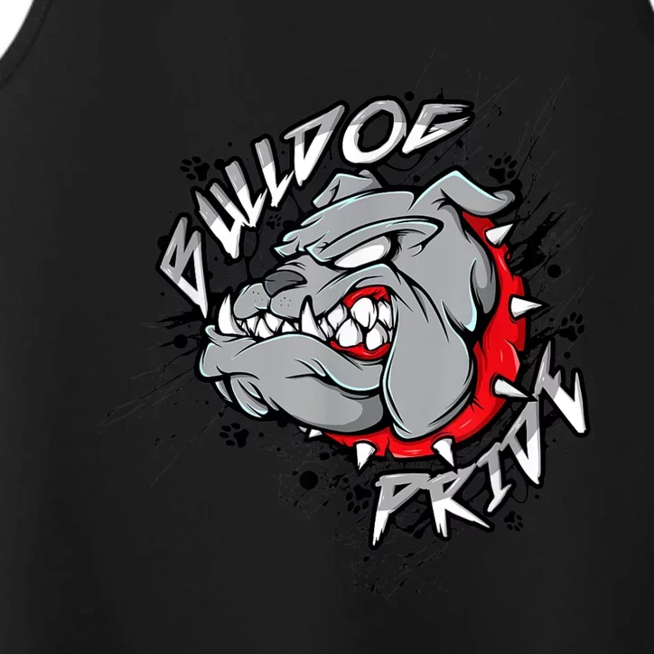 Bulldog Mascot English Bulldog Pride And Loyalty Performance Tank