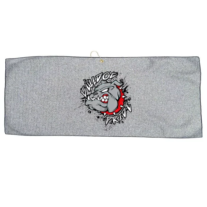 Bulldog Mascot English Bulldog Pride And Loyalty Large Microfiber Waffle Golf Towel