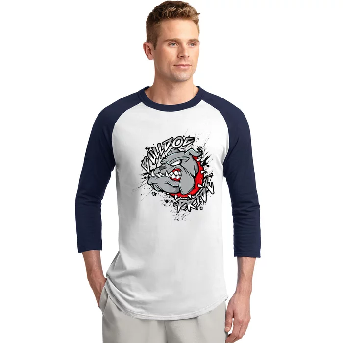 Bulldog Mascot English Bulldog Pride And Loyalty Baseball Sleeve Shirt