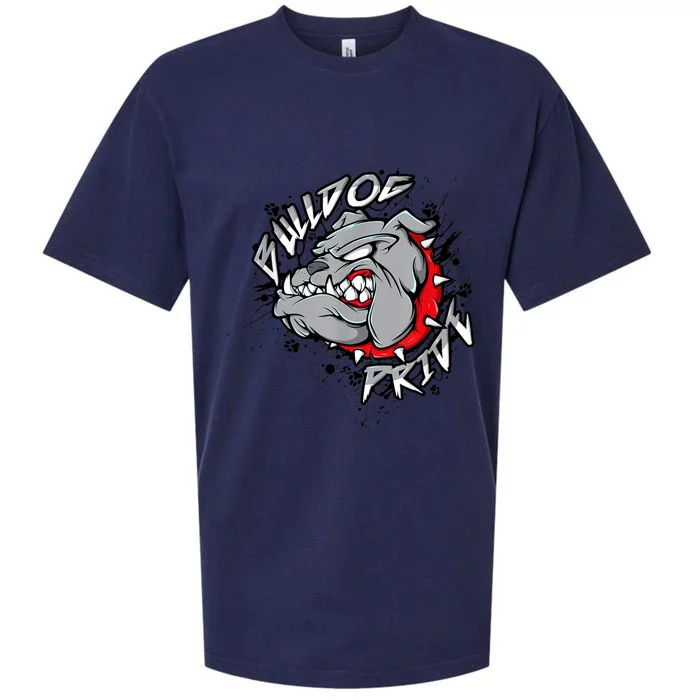 Bulldog Mascot English Bulldog Pride And Loyalty Sueded Cloud Jersey T-Shirt