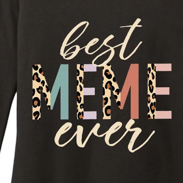 Best Meme Ever Gifts Leopard Print Mothers Day Womens CVC Long Sleeve Shirt