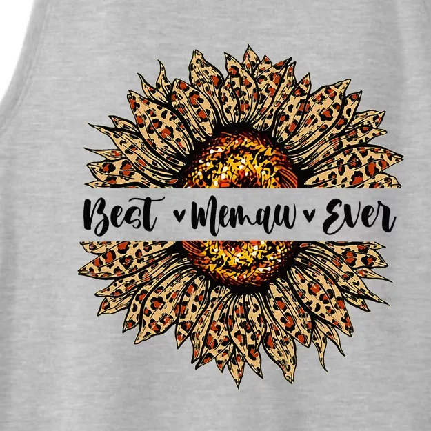 Best Memaw Ever Sunflower Memaw Mothers Day Gifts Ladies Tri-Blend Wicking Tank