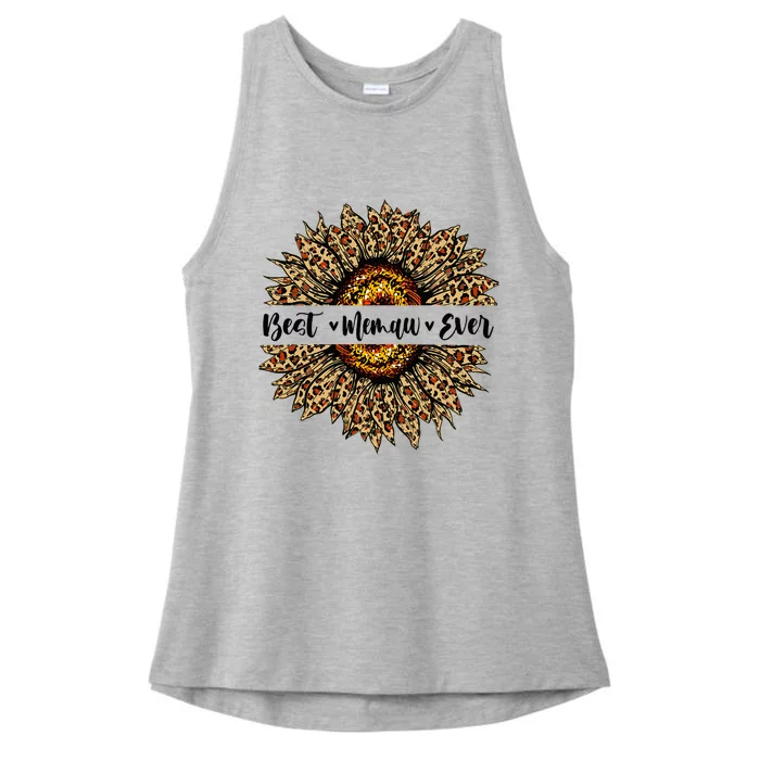 Best Memaw Ever Sunflower Memaw Mothers Day Gifts Ladies Tri-Blend Wicking Tank