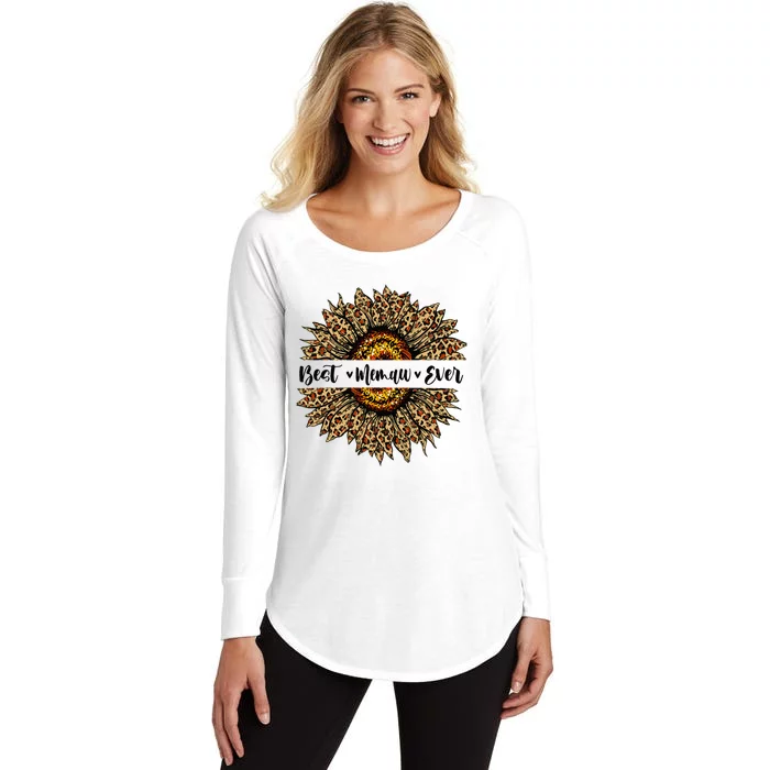 Best Memaw Ever Sunflower Memaw Mothers Day Gifts Women's Perfect Tri Tunic Long Sleeve Shirt