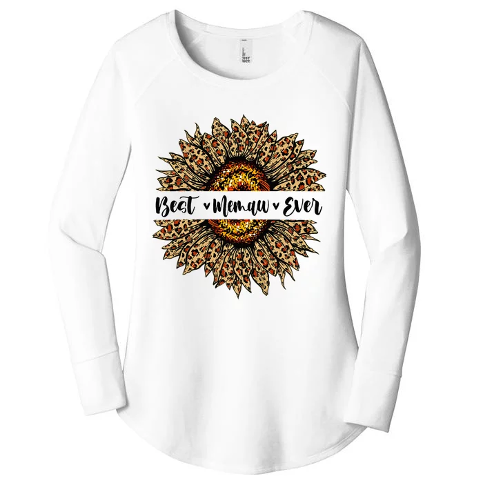 Best Memaw Ever Sunflower Memaw Mothers Day Gifts Women's Perfect Tri Tunic Long Sleeve Shirt