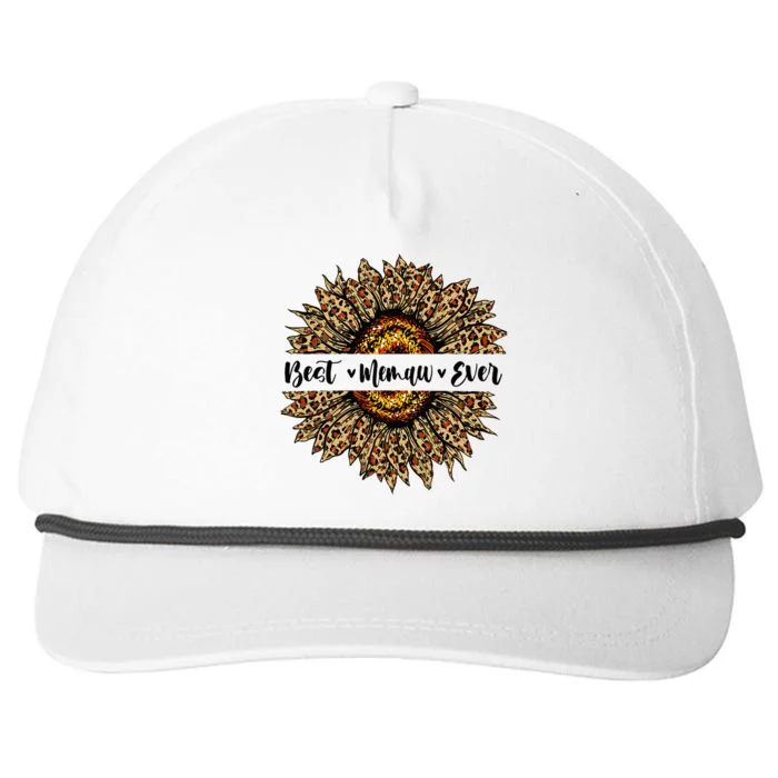 Best Memaw Ever Sunflower Memaw Mothers Day Gifts Snapback Five-Panel Rope Hat