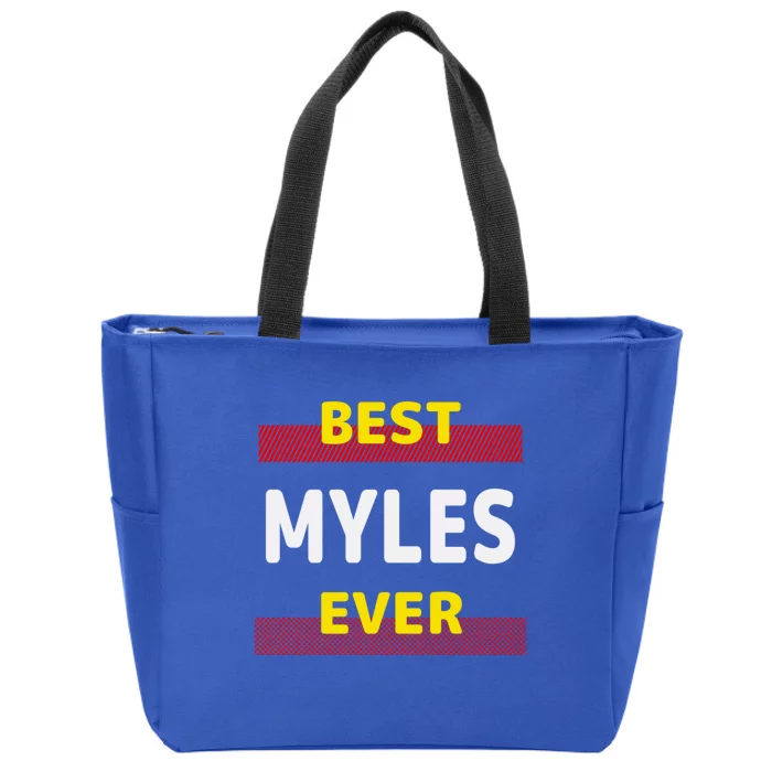 Best Myles Ever Friends Name Buddy Nickname Personalized Meaningful Gift Zip Tote Bag