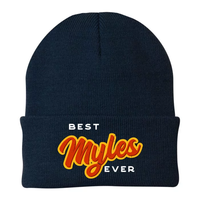 Best Myles Ever Funny Couples Humor Lovers Sarcastic Name Great Gift Knit Cap Winter Beanie