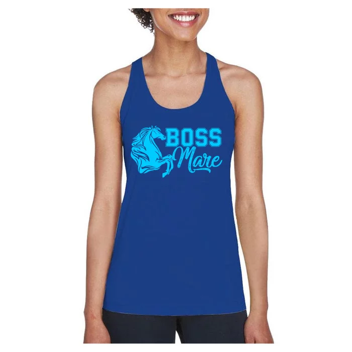 Boss Mare Equestrian Horseback Riding Gift Gift Women's Racerback Tank