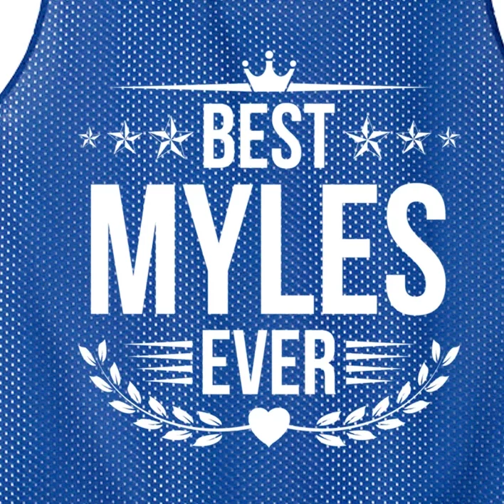 Best Myles Ever Funny Name Humor Nickname Gift Mesh Reversible Basketball Jersey Tank