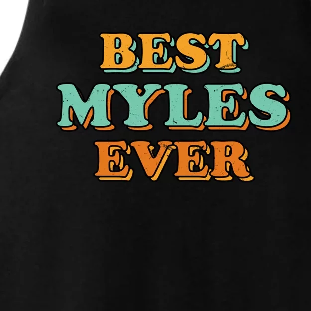 Best Myles Ever Funny Name Humor Nickname Sarcastic Friends Great Gift Ladies Tri-Blend Wicking Tank