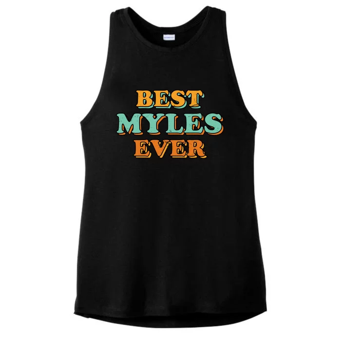 Best Myles Ever Funny Name Humor Nickname Sarcastic Friends Great Gift Ladies Tri-Blend Wicking Tank