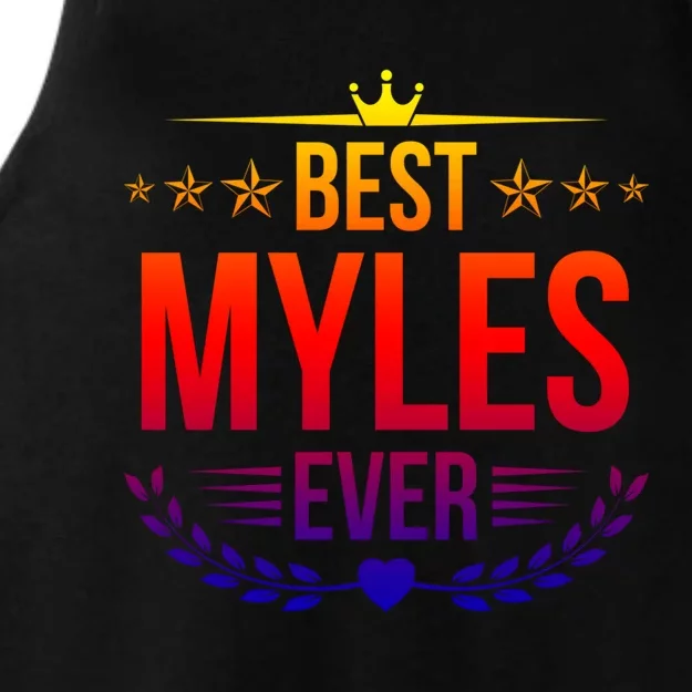 Best Myles Ever Funny Name Humor Nickname Cute Gift Ladies Tri-Blend Wicking Tank