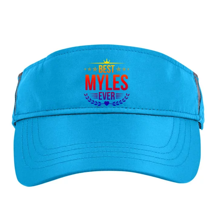 Best Myles Ever Funny Name Humor Nickname Cute Gift Adult Drive Performance Visor