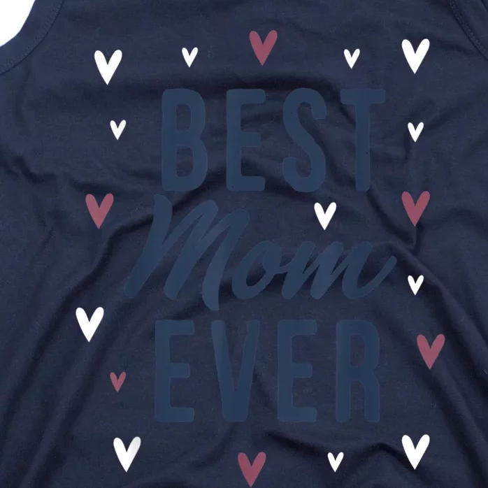 Best Mom Ever Gifts Cute Love Heart Print Mama Tank Top