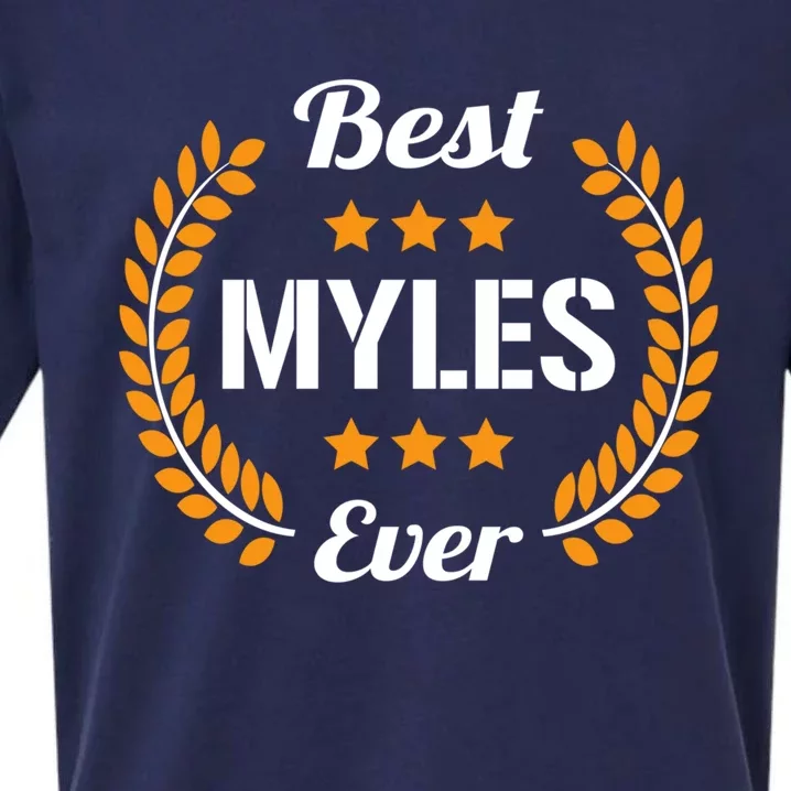 Best Myles Ever Funny Saying First Name Myles Gift Sueded Cloud Jersey T-Shirt