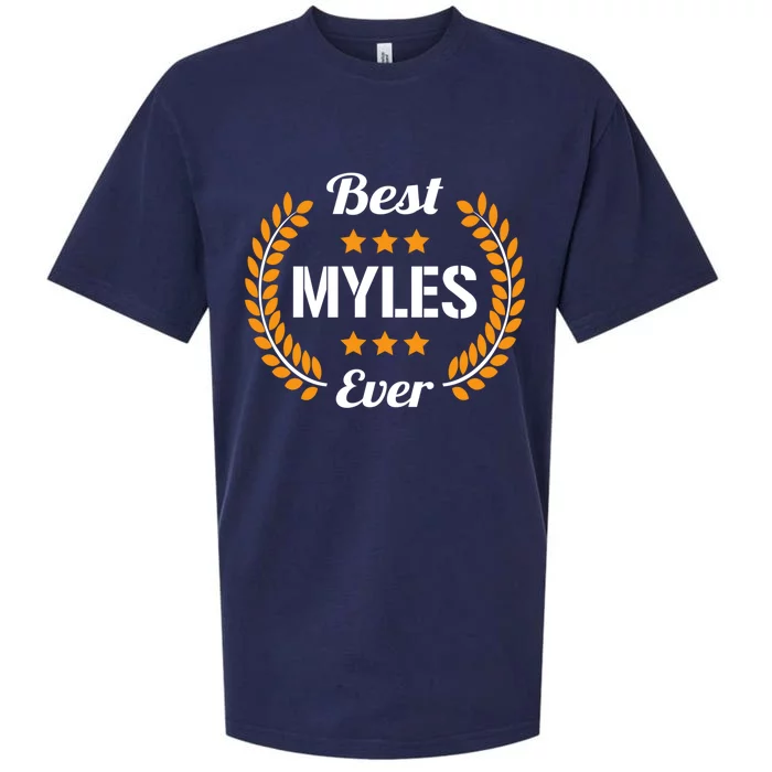 Best Myles Ever Funny Saying First Name Myles Gift Sueded Cloud Jersey T-Shirt