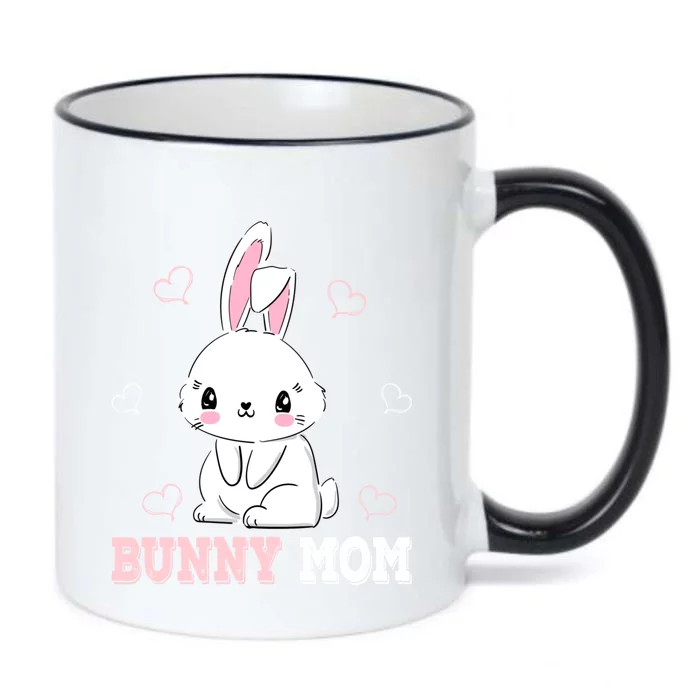 Bunny Mom Easter Cute Bunny Mother Gift Black Color Changing Mug