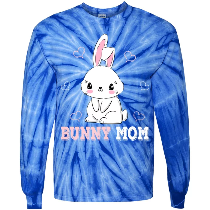 Bunny Mom Easter Cute Bunny Mother Gift Tie-Dye Long Sleeve Shirt