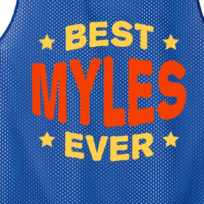 Best Myles Ever Name Birthday Nickname Bday Personalized Gift Mesh Reversible Basketball Jersey Tank