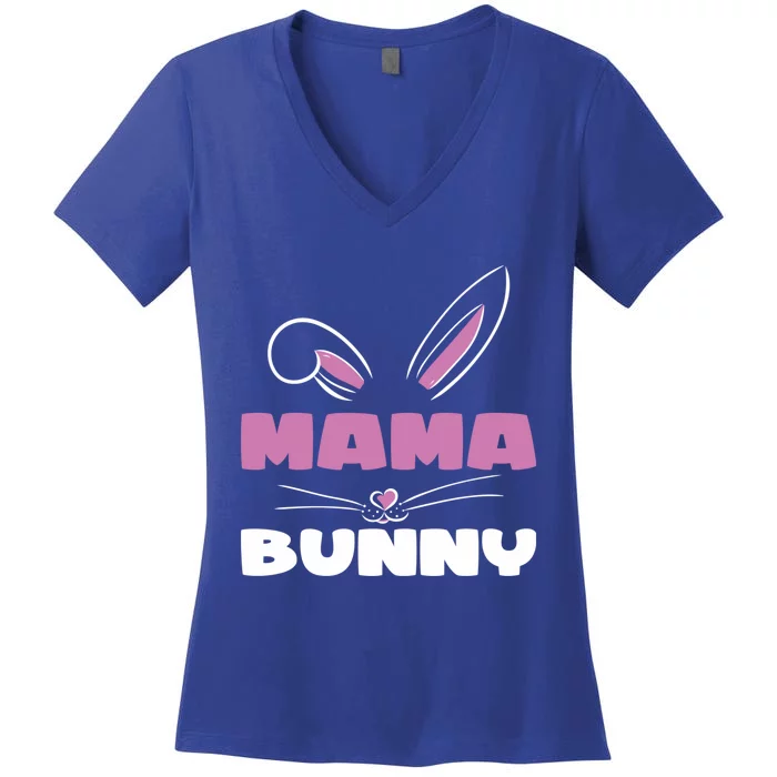 Bunny Mommy Easter Mother Easter Wife Mama Bunny Easter Mom Gift Women's V-Neck T-Shirt