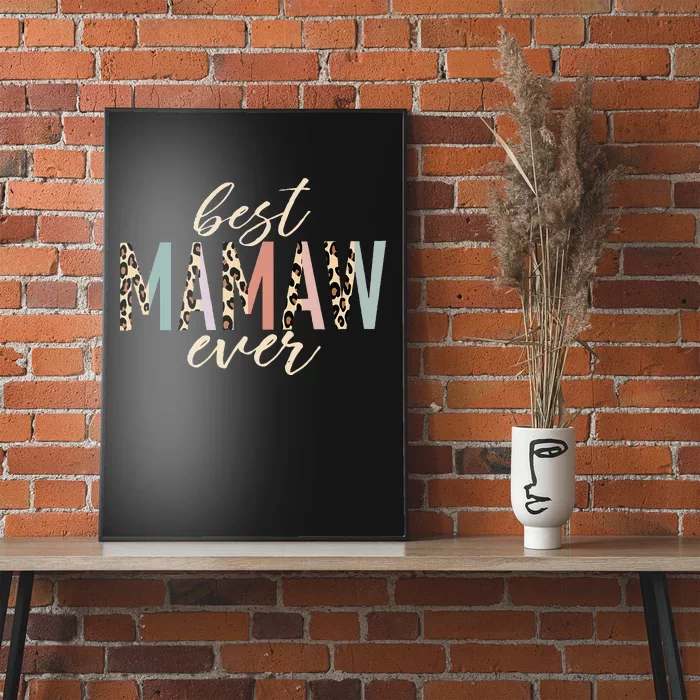 Best Mamaw Ever Gifts Leopard Print Mothers Day Poster