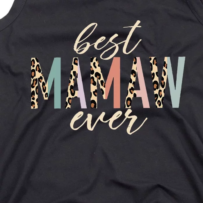 Best Mamaw Ever Gifts Leopard Print Mothers Day Tank Top