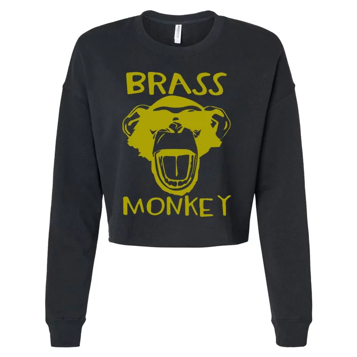 Brass Monkey Funny Music Cropped Pullover Crew