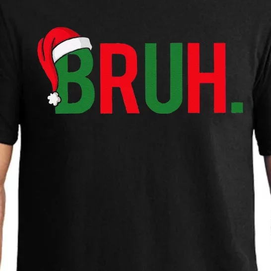 Bruh Meme Funny Saying Bro Greeting Christmas Pajama Set