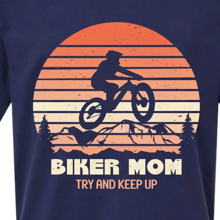 Biker Mom Female Mountain Biking Mothers Day Gift Sueded Cloud Jersey T-Shirt