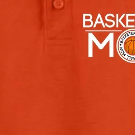 Basketball Mom Funny Gift Dry Zone Grid Performance Polo