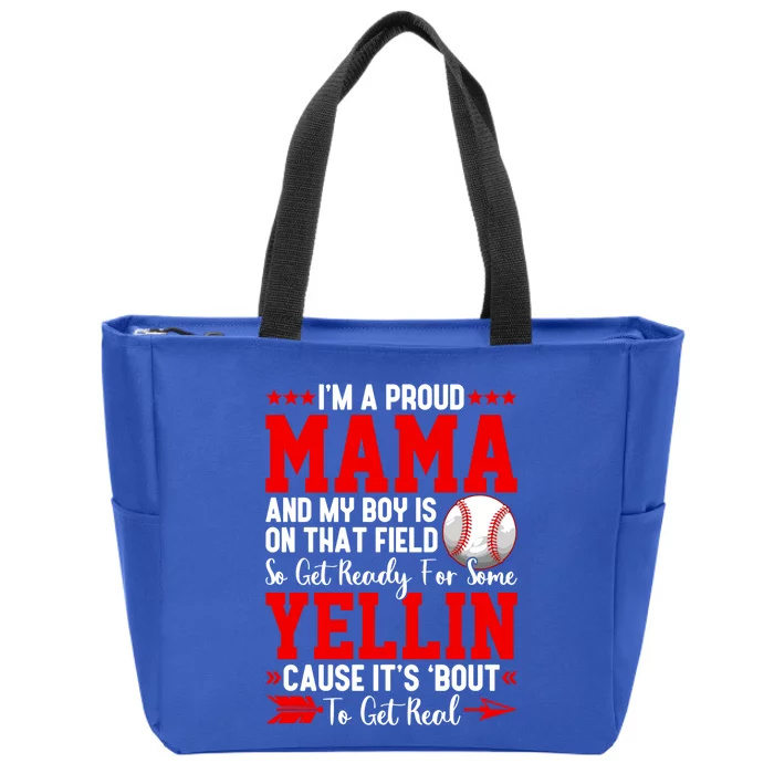 Baseball Mom Funny Mama Baseball Lover Sport Mothers Day Gift Zip Tote Bag