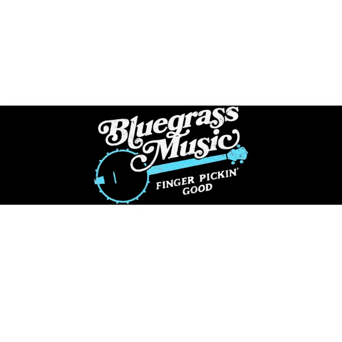 Bluegrass Music Finger Pickin Good Banjo Design Graphic Bumper Sticker