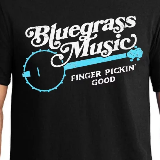 Bluegrass Music Finger Pickin Good Banjo Design Graphic Pajama Set