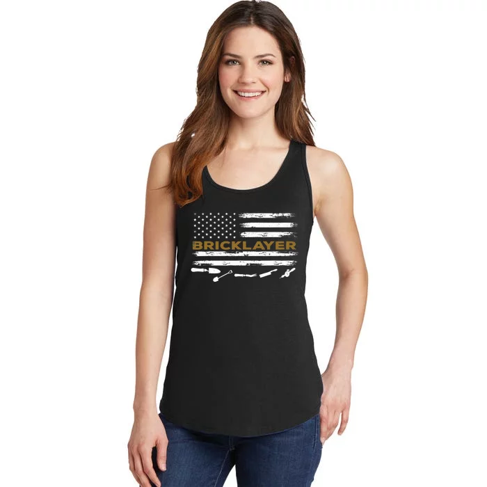 Brick Mason Funny Quote Bricklayer Masonry Construction US Ladies Essential Tank