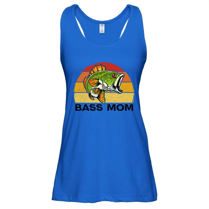 Bass Mom Fishing Fish Funny Gift For Mom Mothers Day Cool Gift Ladies Essential Flowy Tank