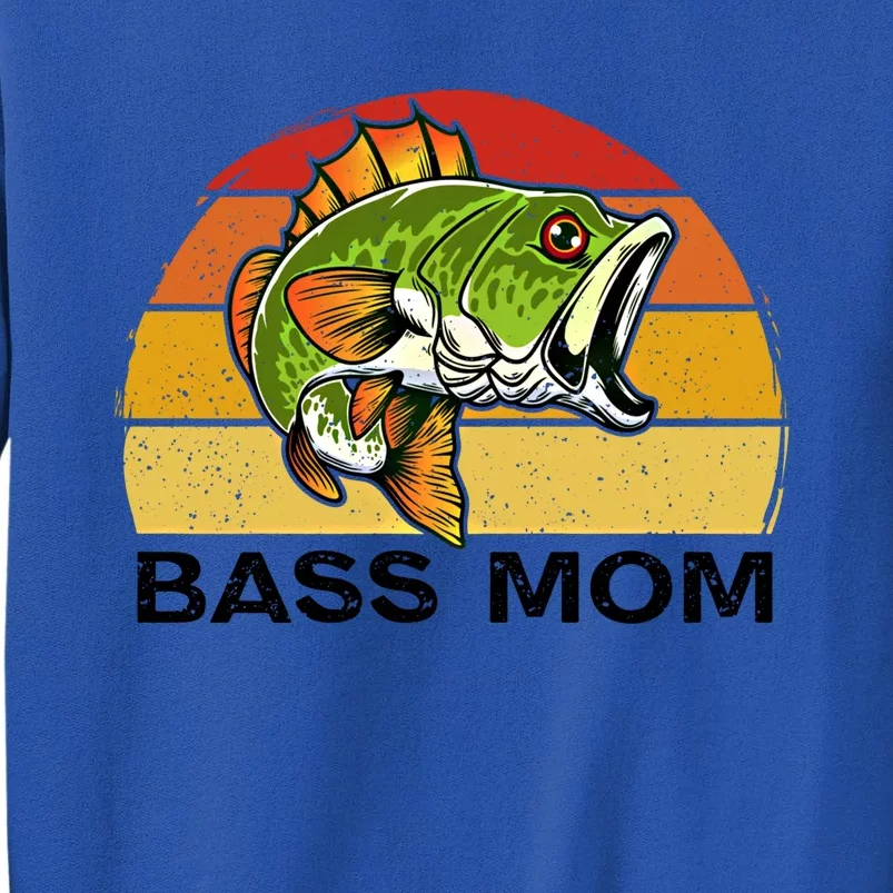 Bass Mom Fishing Fish Funny Gift For Mom Mothers Day Cool Gift Tall Sweatshirt