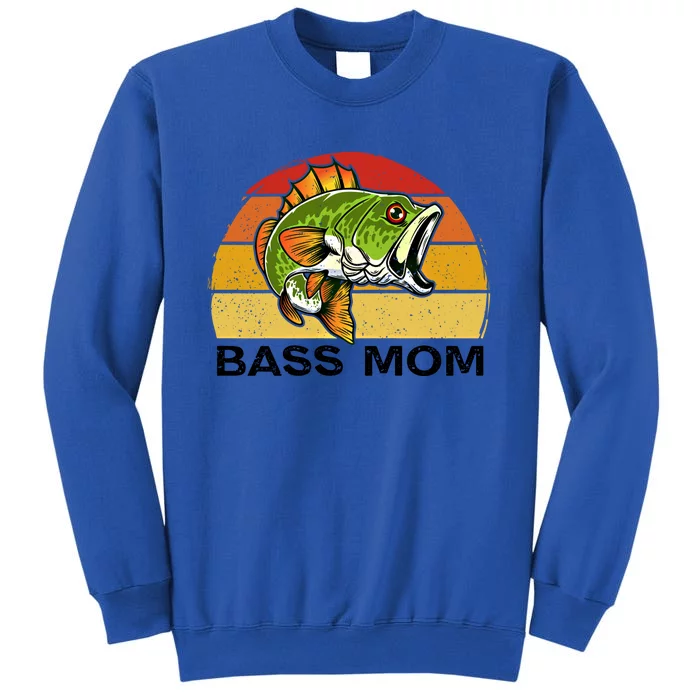 Bass Mom Fishing Fish Funny Gift For Mom Mothers Day Cool Gift Tall Sweatshirt